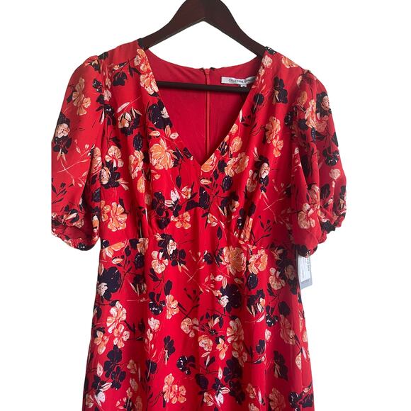 Collective Concepts Women Maxi Dress M Red Floral High‎ Waist Cottagecore Boho - Picture 13 of 13